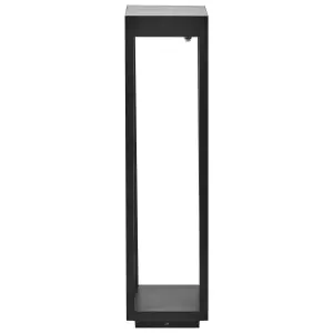 Solar Outdoor LED Bollard Lamp Black SELWAY