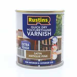 Rustins Quick Drying Polyurethane Varnish Satin A/Pine 500ml