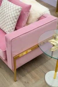 Interiors by Premier Rena 3 Seat Pink Sofa