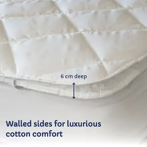 Double Comfort Cotton Mattress Topper 135x190