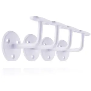 EAI Handrail Bracket White Pack 4 Banister Brackets for Stair Banister Handrail 63mm