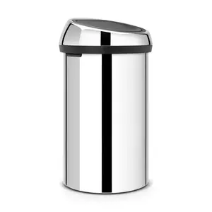 Brabantia 60 Litre Touch Bin Brilliant Steel / Brilliant Steel