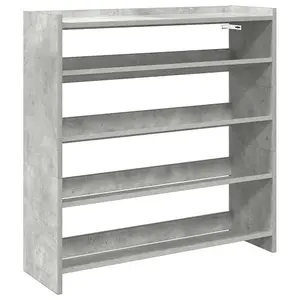 Berkfield Shoe Rack Concrete Grey 80x25x81 cm Engineered Wood