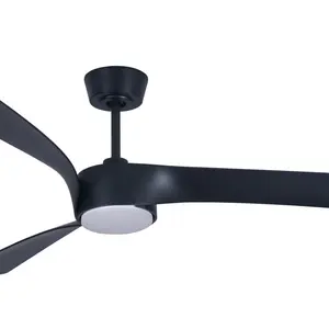 Avdul 132cm Ceiling Fan with Light Kit Black