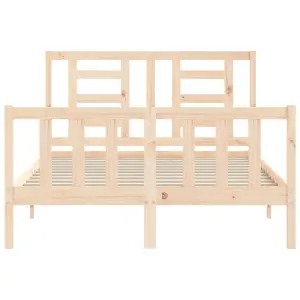 Berkfield Bed Frame with Headboard 120x200 cm Solid Wood