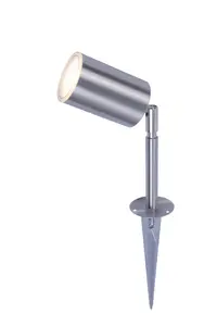 Blooma Candiac Silver effect LED Outdoor Single Spike light (D)60mm