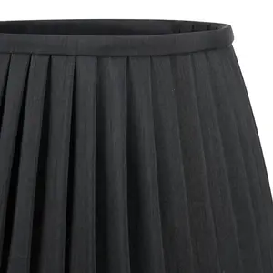 Kaat Polyester Blend Empire Lamp Shade ( Screw On ) Black / 20cm H x 30cm W x 30cm D