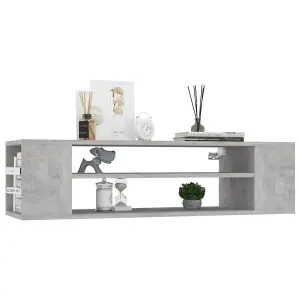 Berkfield Hanging TV Cabinet Concrete Grey 100x30x26.5 cm Engineered Wood