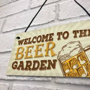 Red Ocean Garden Bar Sign For Garden Pub Man Cave Sign Shed Hanging Plaque Friendship Gift