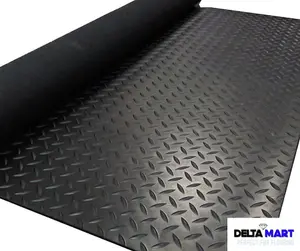 Checker 1.2m x 1m Industrial Rubber Mat  Heavy Duty Flooring with Anti Slip Grip