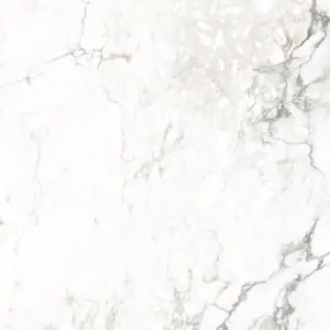 Verona Gloss White Marble Effect Porcelain Wall & Floor Tile - Pack of 38 Tiles, 13m² - (L)600(W)600mm