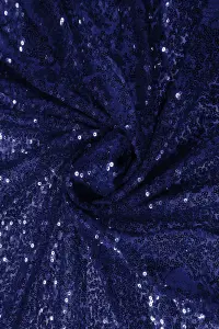 Neel Blue Shiny Fabric Sequin Backdrop Glitter Curtain, Royal Blue - 4ft x 9ft