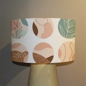 Round texture and floral icons in pastel colours (Ceiling & Lamp Shade) / 45cm x 26cm / Lamp Shade