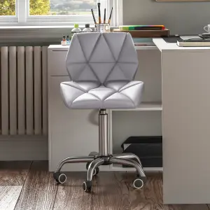 Vida Designs Geo Grey Office Swivel Chair PU Faux Leather