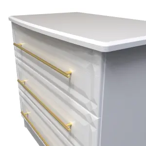 Norfolk 3 Drawer Chest in White Ash (Ready Assembled)