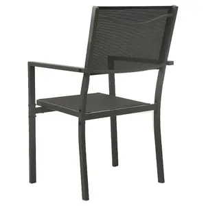 Berkfield Garden Chairs 2 pcs Textilene and Steel Black and Anthracite