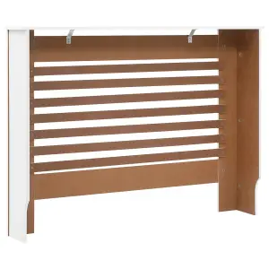 Radiator Cover White 112x19x81.5 cm MDF