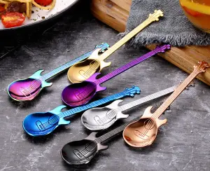 Set of 4 Stainless Steel Guitar Spoons