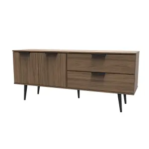 Fuji 2 Drawer 2 Door Wide Sideboard in Carini Walnut (Ready Assembled)