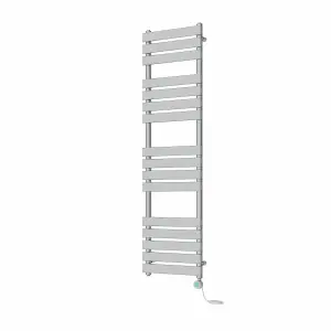 Rinse Bathrooms 1600x450mm Chrome Flat Panel Electric Heated Towel Rail Thermostatic Timer Bathroom Towel Radiator 800W