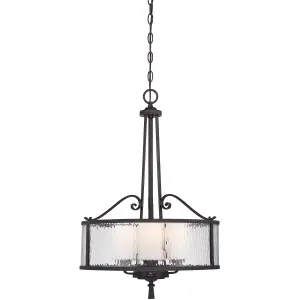 Elstead Adonis 3 Light Ceiling Pendant Dark Cherry, E27