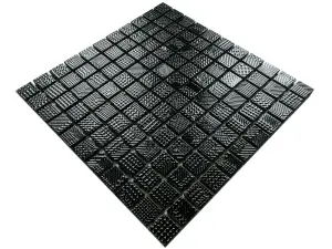 Glass mosaic on mesh for bathroom or kitchen 300mm x 300mm - Black lace