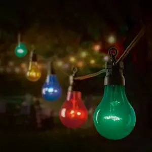 10 Bulb Festoon Lights Multi Coloured