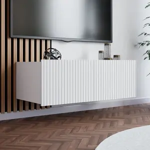 Clean and Contemporary with the Kolder TV Cabinet 1000mm x 340mm x 410mm in Crisp White