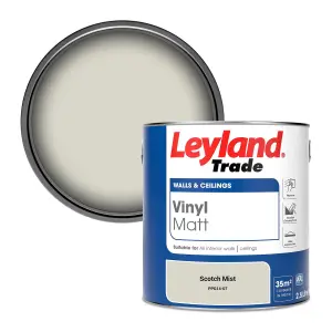 Leyland Trade Vinyl Matt Walls & Ceilings Emulsion Paint Scotch Mist (PPG14-07) 2.5L