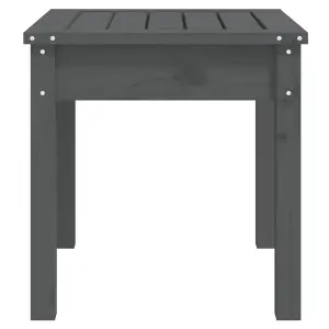 Berkfield Garden Bench Grey 50x44x45 cm Solid Wood Pine