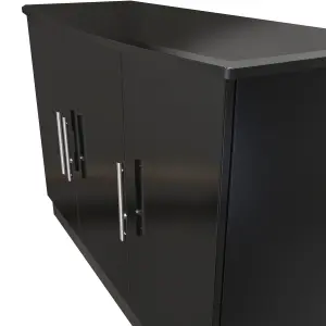 Harrow 3 Door Sideboard in Black Gloss (Ready Assembled)