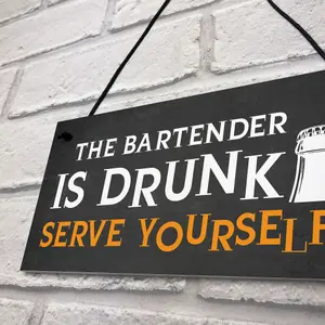 Funny Witty Joke Home Bar Sign Hanging Man Cave Pub Sign  Gift