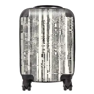 Washed Out Canvas Pattern Suitcase - Small