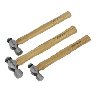 Sealey Ball Pein Hammer Set 3pc Hickory Shafts AK203