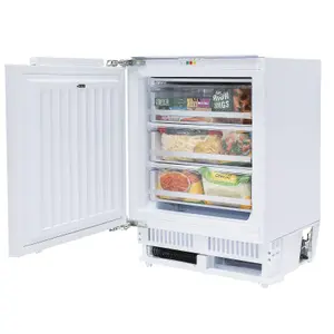 SIA RFU103 Built In 105L White Integrated Under Counter 3 Drawer Freezer