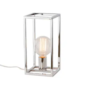 Luminosa Industrial And Retro Table Lamp Chrome 1 Light , E27