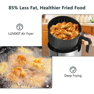 7 L Family Digital Touchscreen Air Fryer Silver/Black