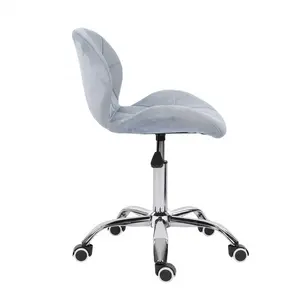 Erltrud Desk Chair Grey / Velvet