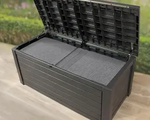 Keter Rockwood XL 630L Outdoor Garden Storage Box Anthracite