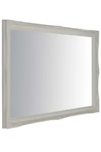 MirrorOutlet Fraser White Small Beaded Wall Mirror 86 x 60 CM