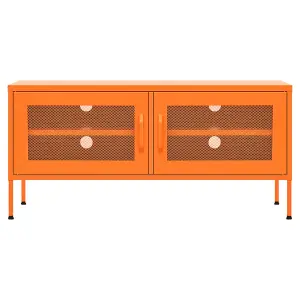 Berkfield TV Cabinet Orange 105x35x50 cm Steel