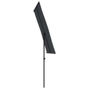 Berkfield Outdoor Parasol with Aluminium Pole 180x130 cm Black