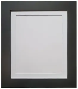 Metro Black Frame with White Mount 40 x 50CM Image Size 15 x 10 Inch