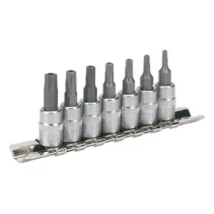 Sealey TRX-TS Security Socket Bit Set 7 Pieces - 1/4" Square Drive Tool SX106