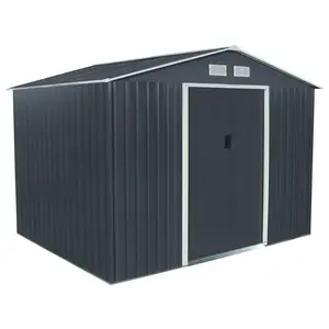 9 ft. W x 6 ft. D Apex Metal Shed