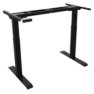 Dellonda Black Electric Adjustable Desk Frame Digital Controls 100kg Heavy Duty