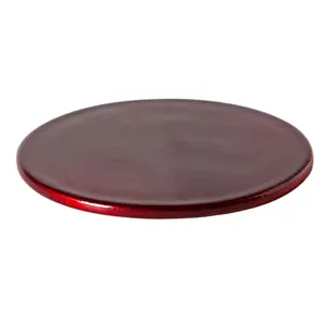 Metallic Coasters - Red - 10cm - Pack of 6 - Table Non-Slip Drink Mats by Harbour Housewares