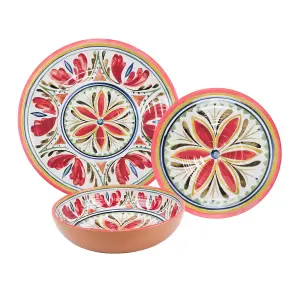 Purely Home Mediterranean 6 Piece Melamine Dinnerware Set