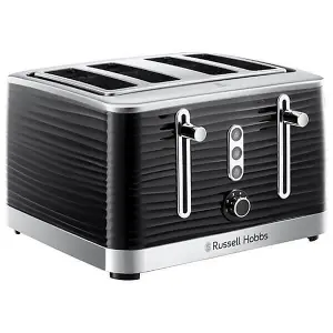 Russell Hobbs Inspire Kettle & 4 Sl Toaster Set Black