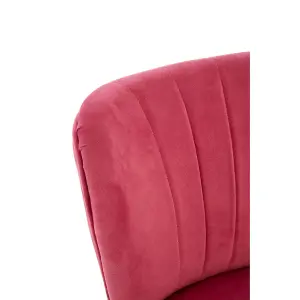 Interiors by Premier Kids Chair, Comfortable Seating Pink Velvet Chair, Easy to Clean Bedroom Chair, Adjustable Small Chair